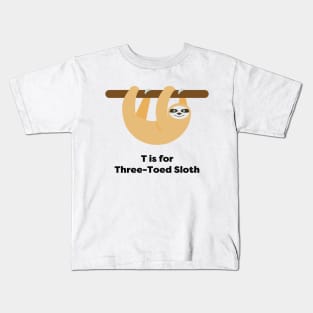 Three-Toed Sloth Kids T-Shirt